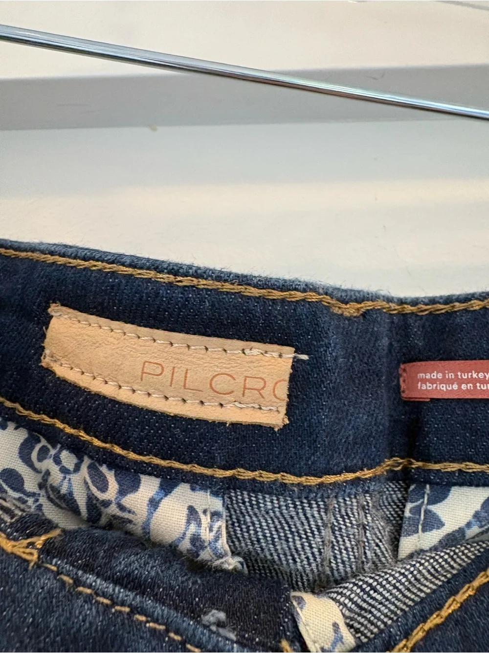 Pilcro Denim Skirt with Contrast Stitching - Picture 3 of 6